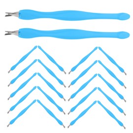 TOVINANNA 24pcs Stainless Steel Cuticle Remover Shaped Dead Skin Fork Nail Grooming Tools for Comfortable Grip Efficient Manicure Care