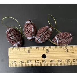 Unbranded 4 Hanging Mini 3D Footballs Ornaments Resin Christmas