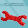 1Pc Red Multifunctional Double Head Shower Wrench Plastic Made Lightweight