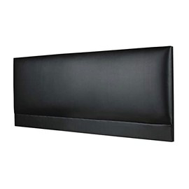CROWNBEDSUK ROMA FAUX LEATHER HEADBOARD 2ft6,3ft,4ft,4ft6,5ft,6ft (2FT6 SMALL SINGLE, Black)