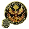 Leafence Phoenix Recovery Coin with Serenity Prayer Commemorative Addiction Recovery