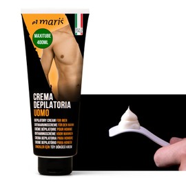 ELMARIS® - Hair removal for men: for intimate areas and body - XXL size 400 ml - Ultra fast, safe - Gentle with shea butter and bisabolol