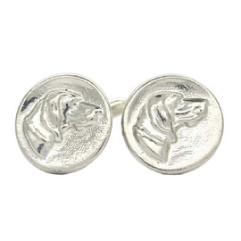 William Sturt Fine Pewter Luxury Handmade Fine Pewter Old Hound Cufflinks