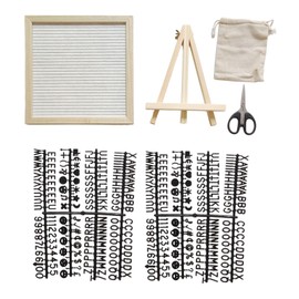 WeiLaiKeQi Felt Letter Board with Letters, Numbers & Symbols Changeable Message Board with Stand, White