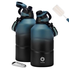 Fjbottle Stainless Steel Water Bottle 1.9L Double-Walled with Magnetic Lid, BPA Free Vacuum Insulated Water Bottle, Big Metal Drinking Bottle Large Capacity Jug Leak-Proof for Sports, Camping, Gym