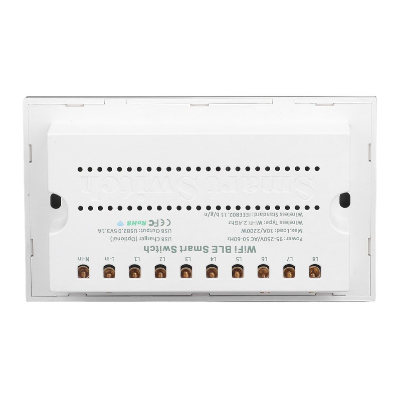 8 Gang Smart Switch WiFi Wall Switch Remote Control Touch