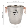 3L Portable Stainless Steel Ice Bucket Container Champagne Barrel with