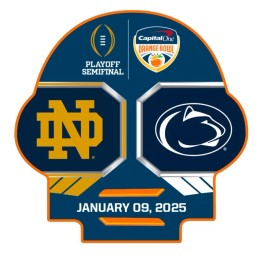 2024 2025 Orange Bowl Notre Dame Irish Penn State Lions CFP Football Playoff Pin