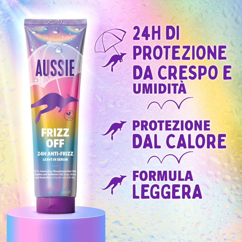 Aussie Frizz Off 24H Frizz Ease Siero Leave-In 160ml, Mantiene