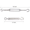 LAUQEE 6-Pcs Turnbuckle Tension Wire Rope with Eye&Hook (M6), 12-Pcs
