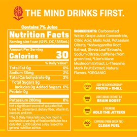 GYM WEED Athletic Focus Drink with KSM-66 Ashwagandha, Lion's Mane Mushroom, L-Theanine, 200mg Green Tea Caffeine with Natural Sweeteners Orange Guava Flavor, 12 Pack