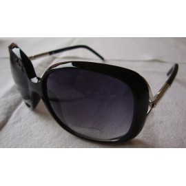 Unbranded Oversized Designer Sunglasses Black Frame Black Lens Gradient Womens UV Protecti