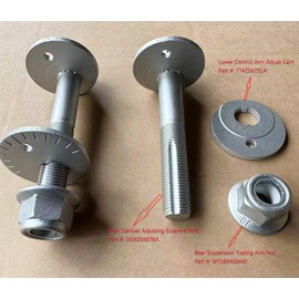 FANLIDE Rear Camber Adjustment Eccentric Bolt Kit DG9Z-5K978-A 7T4Z-5K751-A W716343-S440, Compatible with Ford Edge Fusion Mustang and Lincoln MKX MKZ