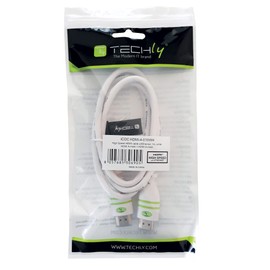 TECHLY 5 m High Speed ​ ​ HDMI Cable with Ethernet A/A M/M White icoc Hdmi-4 – 050 WH – HDMI Cables (HDMI, HDMI, MALE, Male, Gold, White)
