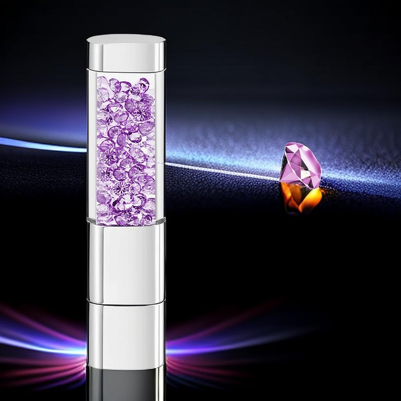 WooTeck 128GB Jewelry Crystal Lipstick USB Flash Drive,High Speed Memory