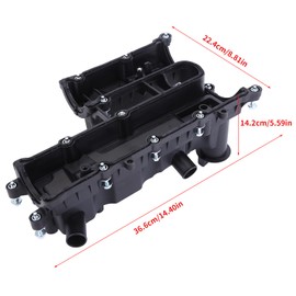 Slakerbe Engine Valve Cover W/Gasket, BM5Z-6582-A BM5Z6582A Engine Valve Covers Kit Compatible with Ford Escape 2013-2016 for Fusion 2013-2014 for Transit Connect 2014-2016 for Fiesta 2014-2019 1.6L
