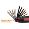 sourcing map Folding Hex Key Wrench 5/64"-1/4" SAE 9 in
