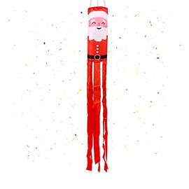 LUTER Christmas Windsock Christmas Decorative Wind Banner Hanging Santa Claus Windsock for Indoor&Outdoor, Balcony, Garden, Lawn Decorations(120cm / 47.2 inch)