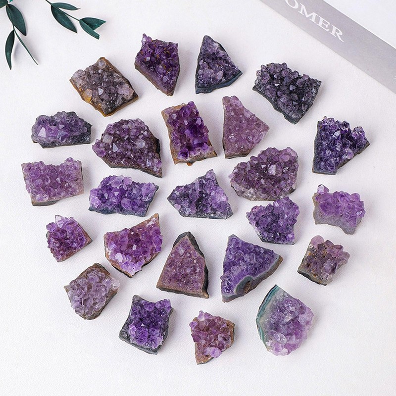 Amethyst Cluster Decor | Raw Amethyst Stones,Natural Amethyst Crystal Clusters,