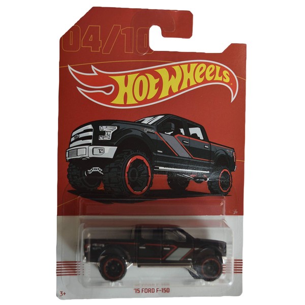 Hot Wheels 1:64 Scale Black '15 Ford F-150 4/10