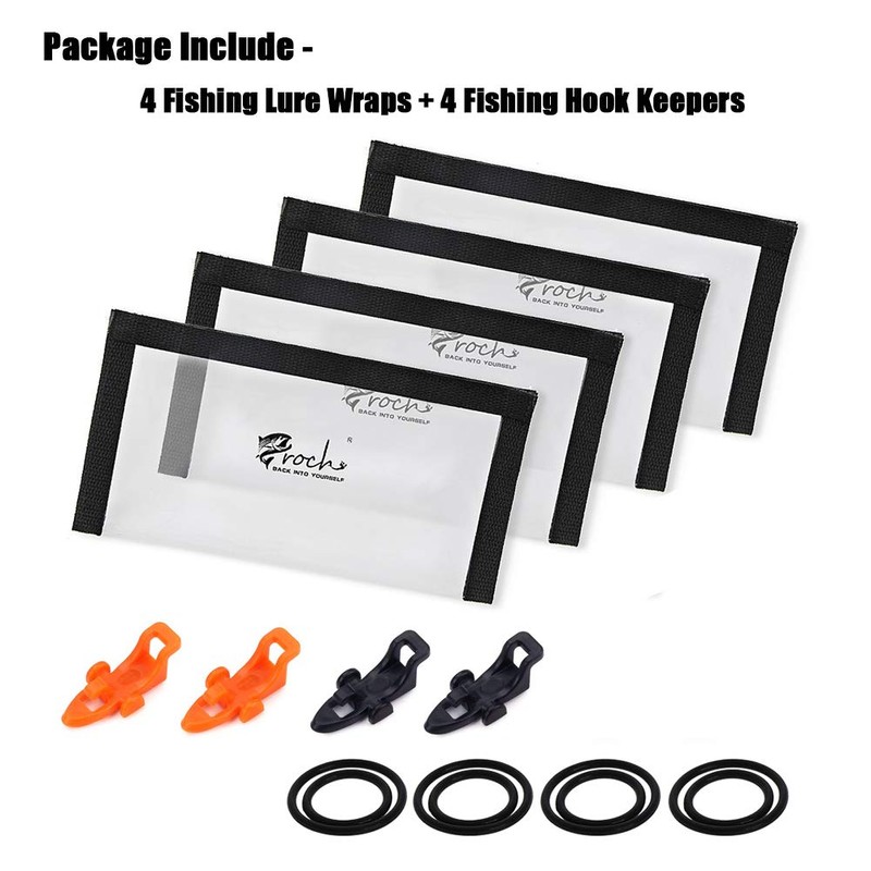 Fishing Lure Wraps 4-Pack Clear PVC Lure Covers 22x11.5cm with