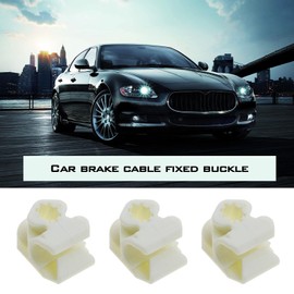 The Lord of the Tools Car Brake Hose Clips, Brake Line, Plastic, Fixed Clamp Bracket, Fixings, Vehicle Parts, White, Pack of 6