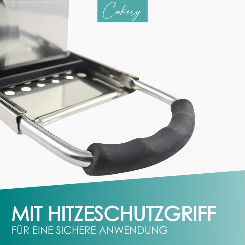 Cookery - Spaetzle slicer made of stainless steel (dishwasher safe).
