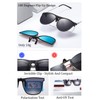 OopsMi - anteojos de sol polarizadas con clip, unisex, antideslumbrante,