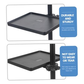 Mikinona Cup Holder Tray 2pcs Music Stands s Metal Shelf Bracket Power Pole Tablet Display Stand Sound Card Tray Mic Mount Kickstand for Phone Mic Stand Cup Holder Cell Phone To Clamp Abs