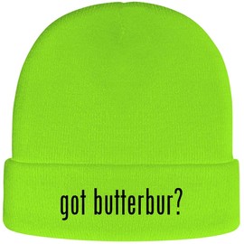 One Legging it Around got Butterbur? - Soft Adult Beanie Cap, Neon Green