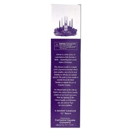 2020 Christmas Taper Advent Candles, 12 Inch, Set of 4