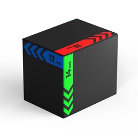 HANDBODE Heavy Foam Plyometric Box, Jumping Exercise Equipment Trainer with Anti-Slip Surface for Workout Training, Pro-Duty HIIT Exercise Foam Plyo Box, Home Gym Small