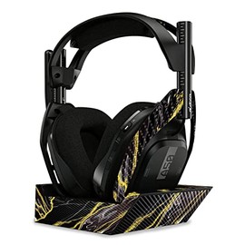 MightySkins Carbon Fiber Skin Compatible with Astro A50 Wireless Headphones + Base Station (Gen 4) - Black Marble Glitter | Protective, Durable Textured Carbon Fiber Finish | Easy to Apply