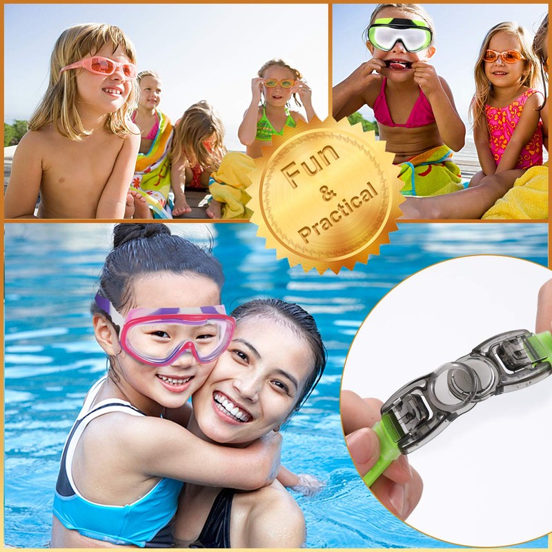 2 Pack Kids Swim Goggles, Swimming Glasses for Children from