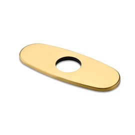 Luxier DKPL-7G Bathroom Vessel Vanity Sink Faucet 4" Hole Cover Deck Plate Escutcheon in Brushed Gold