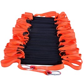 Fire Escape Ladder,32 FT Emergency Portable Safety Ladder,Extension Rope Ladder with 2 Hooks,2-3 Story Homes Reusable Safety Rope Ladder for Window Balcony Tree House