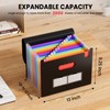Sooez Accordion File Organizer, 13 Pockets Expanding File Folders, Portable
