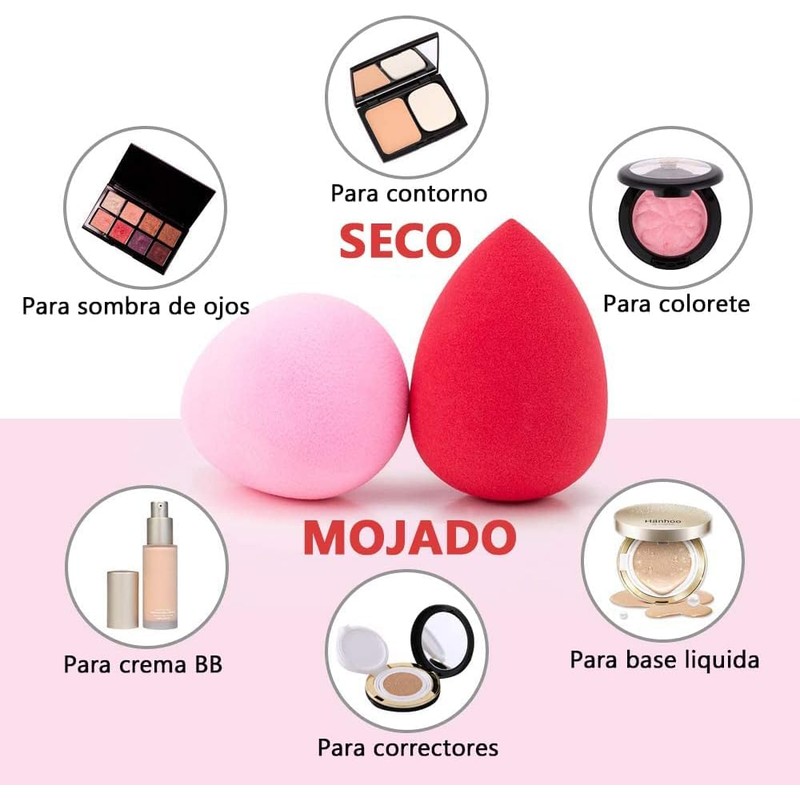 Conjunto de Esponjas Cosméticas (Juego de 7) Esponjas de maquillaje