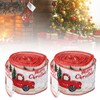 2pcs Christmas Decoration Ribbon Clear Vivid Pattern Durable Packaging Ribbon