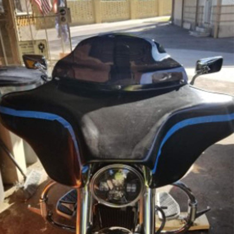 9 inch Black Wave Windshield Windscreen for Harley Electra Touring