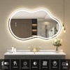 SMIROR Irregular Led Bathroom Mirror 20x 32 inch, Cloud Lighted