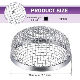 yorpyep Flying Insect Screen, RV Water Heater Vent Cover, 2.8" Stainless Steel Rustproof Furnace Vent Cover with Installation Tool, for Most RVs Campervans (Silver)