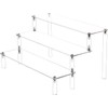 Acrylic Display Risers,3-Tier Clear Display Stand, Clear Display Riser Shelf