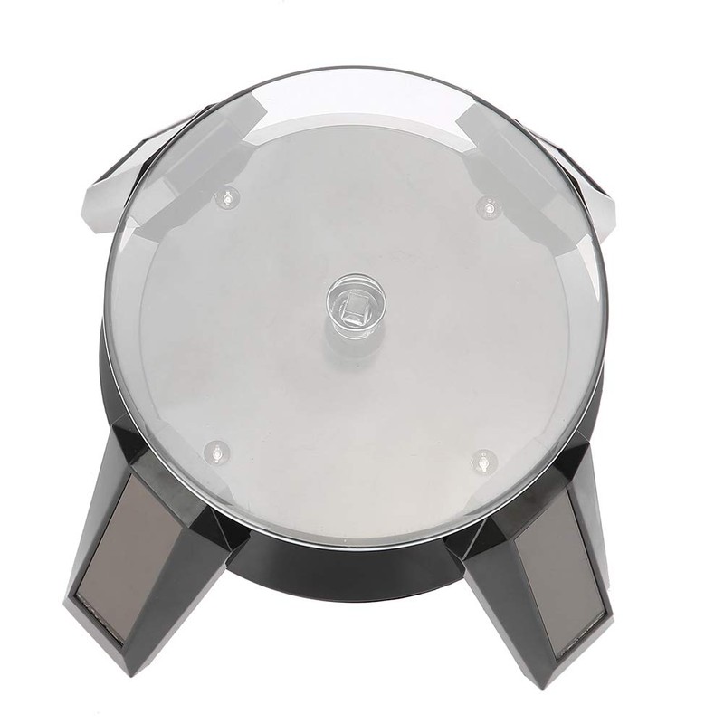 Semme Solar Turntable,Solar Rotating Display Stand, 360° Rotating Turntable with