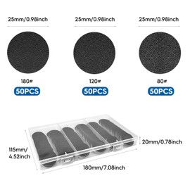 Foot Grinder Sandpaper, Sanding Disc, Pedicure Tool, Sanding Discs, Sandpaper, Foot Care Sandpaper, Hard, for Dead Skin, Hard, Cracked Heel, Pack of 150