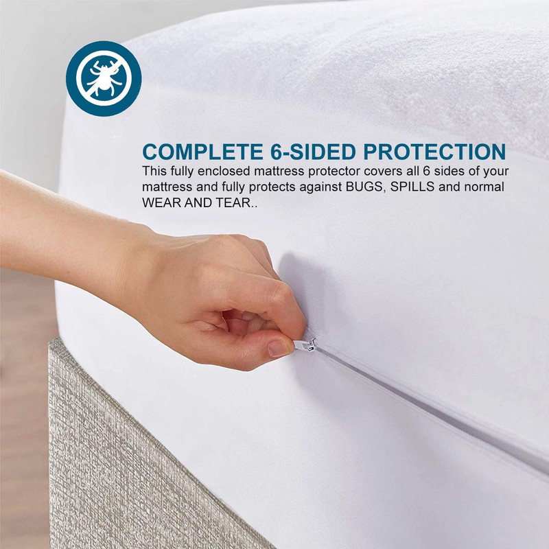 ComfortCare Fully Enclosed, Waterproof Mattress Protector, Double bed, 135 x