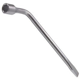 Heyiarbeit Tire Lug Wrench Vehicle Spare Jack-L Type Hexagon 19mm Slotted End Socket Repair Tool for Tire Replacement Machinery Construction 1Pcs