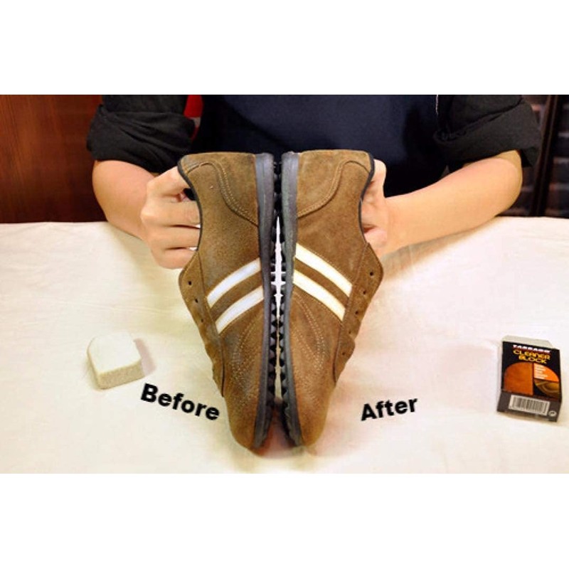 Tarrago - Bloque limpiador de gamuza y nubuck, Blanco sucio,