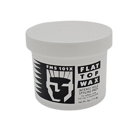 Flat Top Hair Styling Wax - Spiked, Crew, Flat Top, or Brushed Styles (4 oz)