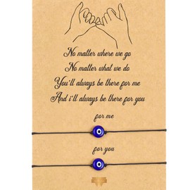 2 x Pinky Promise Friendship Bracelets, Matching Bracelets, Bohemia, Alloy